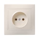 Розетка 1-м СП Кварта 10А IP20 без заземл. без защ. шторок крем. IEK ERK13-K33-10-DM