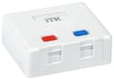 Корпус настенной розетки для 2 мод. Keystone Jack ITK (CS2-022)