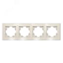 Афина рамка стеклянная четырехместная универсальная, слоновая кость (ivory) (еврослот)