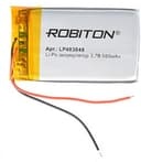 Аккумулятор литий-полимерный (Li-Pol) 560мАч 3.7В, с защитой, Robiton LP403048
