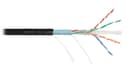 LAN F/UTP 4 пары, Кат.6a, 500МГц, одножильный, BC, 23AWG (0,57мм), полиэтилен, внешний, черный, 500м