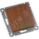 MASTER Переключатель одноклавишный с индикацией, скрытой установки, в рамку, дуб