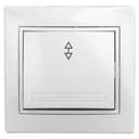 Переключатель Intro Plano 1-103-01 одноклавишный 10А-250В, IP20, СУ, белый Б0053742 ЭРА