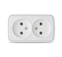 Розетка 2-м ОП Электра 16А IP20 без заземл. бел. Союз 0024