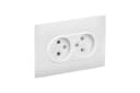 Розетка 2-м SKANDY 10А без заземл. без защ. шторок в сборе SK-R10W арктич. бел. IEK SK-R20-10-K01-F
