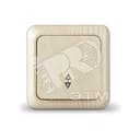 Выключатель Олимп одноклавишный проходной сосна Универсал