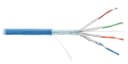LAN F/FTP 4 пары, Кат.6a, 500МГц, одножильный, BC, 23AWG (0,56мм), полимерный материал нг(А)-HF голубой, 500м