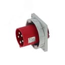 Вилка встраиваемая 63A/400V/3P+N+E/IP67, фланец 106x110