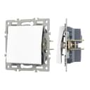 Механизм выключателя одноклавишный проходной SWTMKP1PLWH 250V 16A Arlight 043714