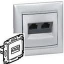 Розетка информационная Valena RJ-45 UTP 2 выхода категория 5e Legrand 774231