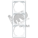 Рамка 3 поста для кабель-канала белая