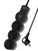 Удлинитель 3х5м с заземл. IP20 с выкл. 10А 2200Вт 220В защ. шторки ПВС 3х1 черн. КОСМОС YKsm5m-3g-Z-V10A-B