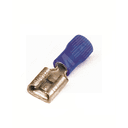 Наконечник плоский РпИм 2.5-5-0.5 синий QUADRO (100шт) с изолированным фланцем (розетка)