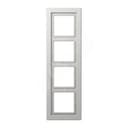 Рамка 4-я для горизонтальной/вертикальной установки  Серия- LS-Design  Материал- дуропласт  Цвет- светло-серый