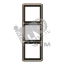 Рамка 3 поста универсальная золотая бронза