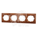 MIRA Рамка 4 поста горизонтальная сосна