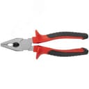Плоскогубцы комбинированные "Оптима", двухцветные обрезиненные ручки, полированная сталь 200 мм