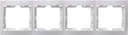 Рамка 4-м КВАРТА РГ-4-КБ горизонт. бел. IEK EMK40-K01-DM