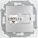 Розетка телефонная RJ11, винтовой зажим, алюминий