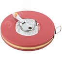 Рулетка, фибергласовая лента, красный пластиковый корпус 30 м