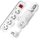 Удлинитель бытовой 4х7м с заземлением с выключателем 10А S-304 9631992 Универсал