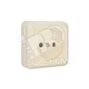 Олимп Розетка без заземления бежевая наружная
