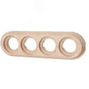 Лизетта Рамка 4 постовая для открытой проводки (Натурэль на бревно 240мм) BFC24-640-10 Бирони