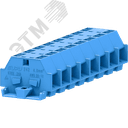 Клемма TB 2-2 с бок. подключ. с фиксирующим фланцем, синяя