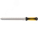 Нож для резки теплоизоляционных плит, двустороннее лезвие 240х27 мм, нерж.сталь, прорезиненная ручка