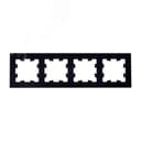 ATLASDESIGN NATURE 4-постовая РАМКА, НАТУРАЛЬНОЕ СТЕКЛО, ЧЕРНЫЙ