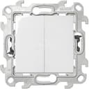 Выключатель двухклавишный Push&Go, белый