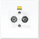 Розетка штепсельная для выравнивания потенциалов  белая