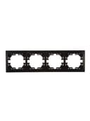 Рамка 4-м Mira горизонт. черн. бархат LEZARD 701-4200-149