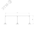 Опорная конструкция для горизонтальных прямоугольных воздуховодов и металлических лотков кабеленесущих систем TECHNORAPTOR FOOT 3000х1000 КМ-профиль