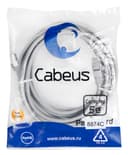 Патч-корд медный F/UTP кат.5е (10м) PVC (серый) Cabeus (PC-FTP-RJ45-Cat.5e-10m)