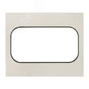 Стокгольм Рамка для розетки 2-местная белая с линией цвета черный