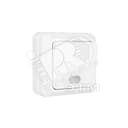 Олимп Выключатель одноклавишный с подсветкой белый наружный О0121 Универсал