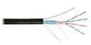 LAN F/UTP 4 пары, Кат.5e, 100МГц, одножильный, BC, 24AWG (0,51мм), внешний, с многожильным тросом (1,25мм), черный, 500м