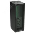 Шкаф напольный 24U 600х1000 двери перфорированная/перфорированная укомплектован вводом и заглушками RAL 9005 DKC