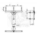 Траверса одноцепная промежуточная для деревянных стоек 20 кВ SH151.0R Энсто-РУС (ОКПП)