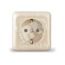 Розетка Олимп с заземлением сосна