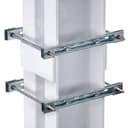 Обжимной комплект монтажных профилей тип 1, обхват конструкции габаритами 350 на 400 мм, для крепления 1 оболочки одноготипоразмера болтами  М8х80 4 шт. , горячеоцинкованный