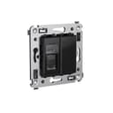 Розетка RJ-45 в стену, 5e одинарная, Avanti, "Черный квадрат" DKC 4402463