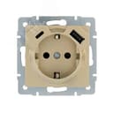 VESNA  Розетка с/з TC+USB разъём золото