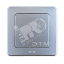 Переключатель одноклавишный скрытый Серебро 10А