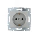 KARINA Розетка с защитой от детей ПБТ матовое серебро (10шт/120шт)