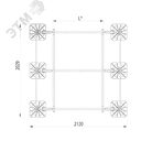Опорная конструкция для установки оборудования TECHNORAPTOR FOOT 1800х1800 HD КМ-профиль