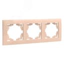 Валенсия рамка 3-местная кремовая EKF