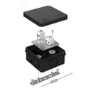 Коробка огнестойкая для о/п 40-0210-FR2.5-4-П Е15-Е120 с термопредохранителем RAL9005 80х80х40