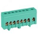 Шина NO-224-102 PE земля в изолированном корпусе на DIN-рейку ШНИ-6х9-8-Д зеленый